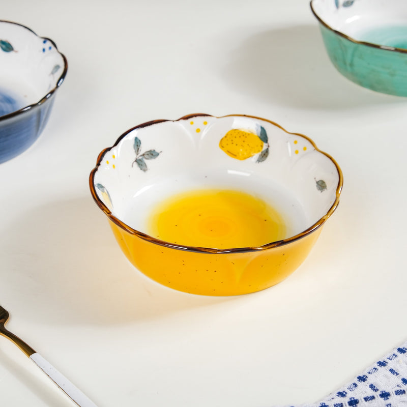 Printed Ceramic Serving Bowl 300 ml - Bowl,ceramic bowl, snack bowls, curry bowl, popcorn bowls | Bowls for dining table & home decor