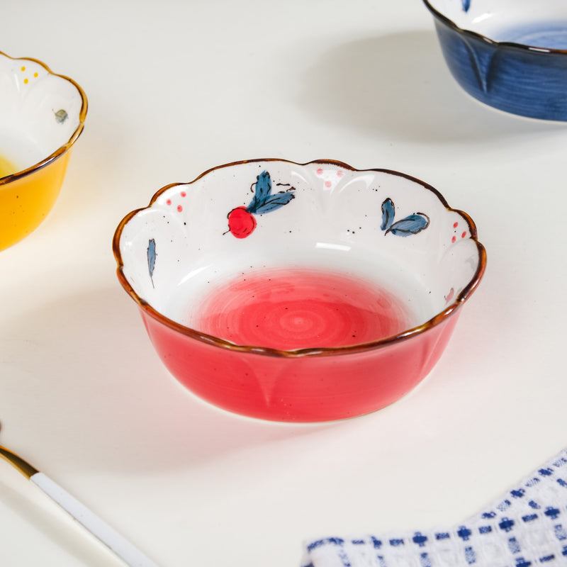 Printed Ceramic Serving Bowl 300 ml - Bowl,ceramic bowl, snack bowls, curry bowl, popcorn bowls | Bowls for dining table & home decor