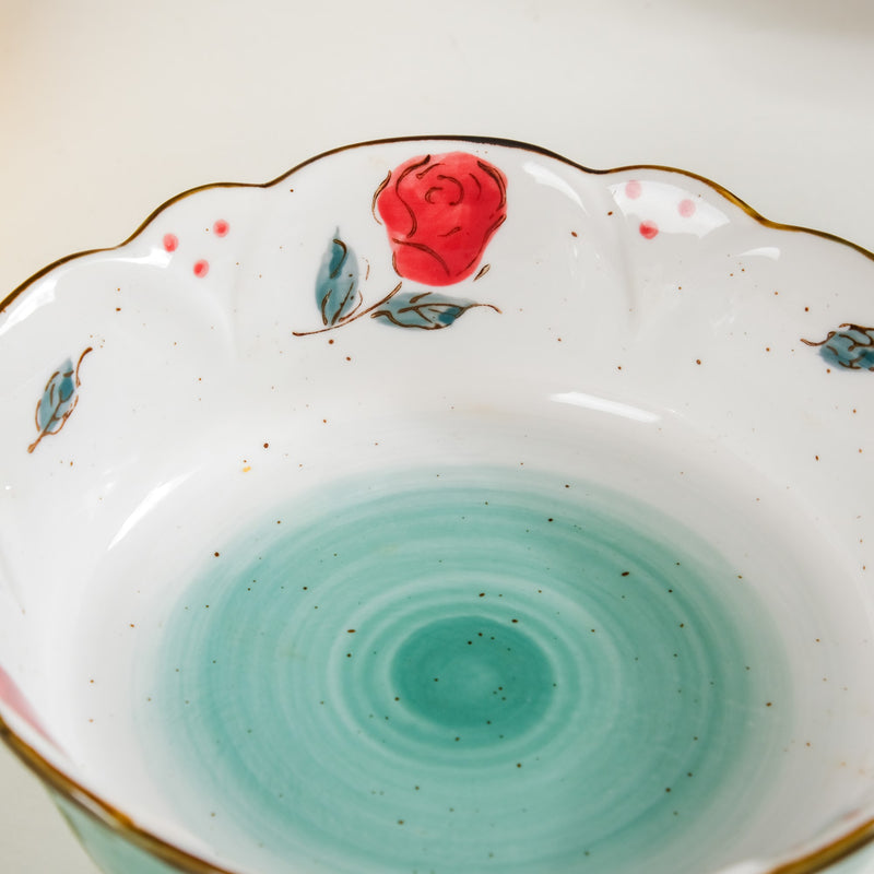 Printed Ceramic Serving Bowl 300 ml - Bowl,ceramic bowl, snack bowls, curry bowl, popcorn bowls | Bowls for dining table & home decor