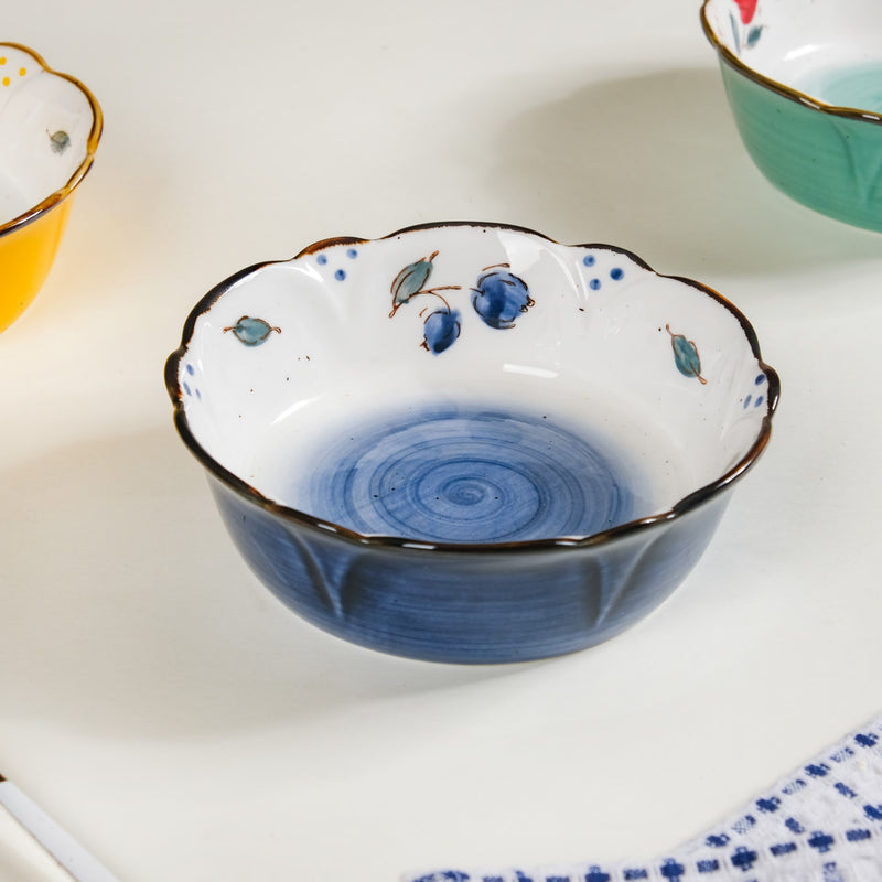 Printed Ceramic Serving Bowl 300 ml - Bowl,ceramic bowl, snack bowls, curry bowl, popcorn bowls | Bowls for dining table & home decor