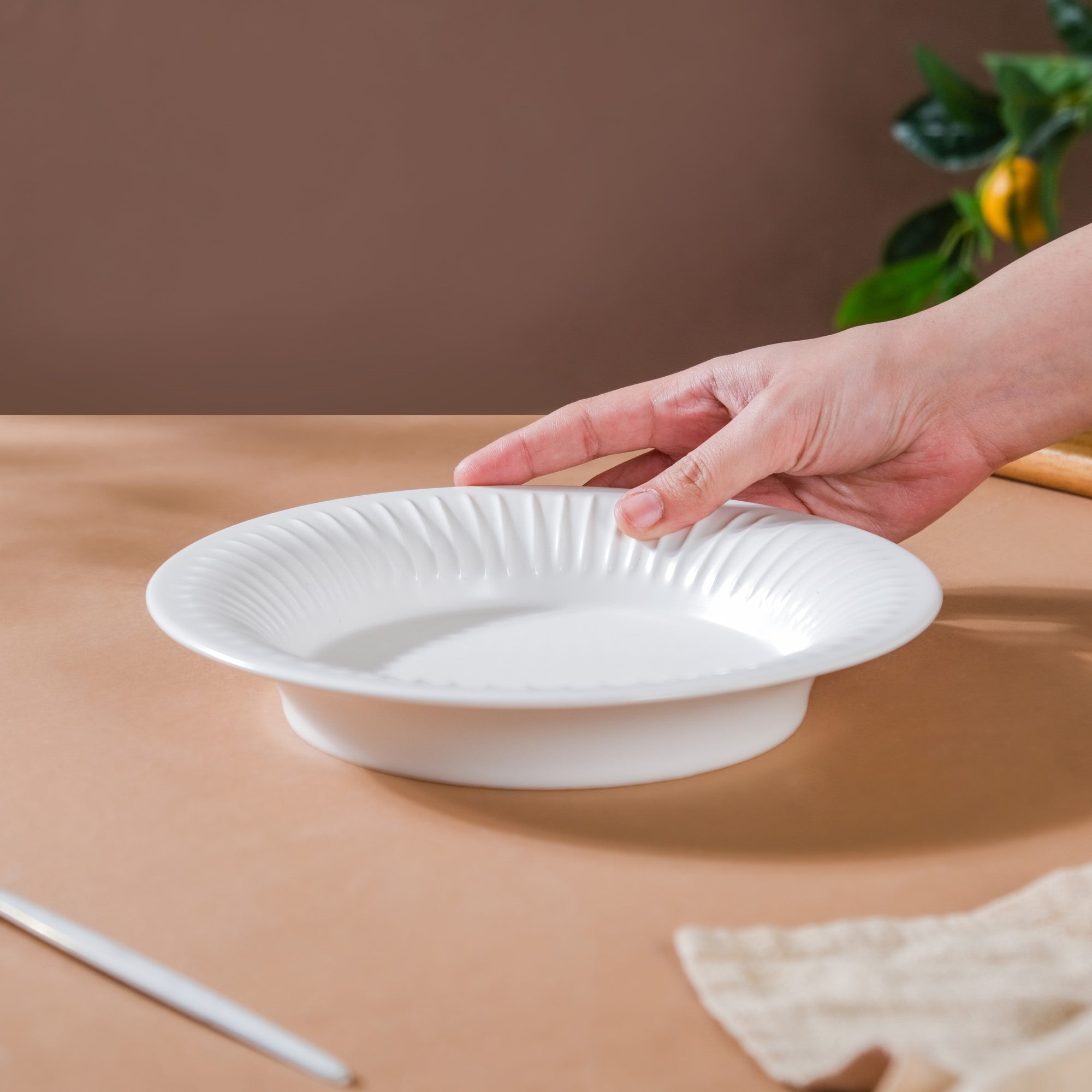 Deep paper best sale plates