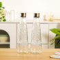 Glass Bottle With Stainless Steel Lid Set Of 2 750ml