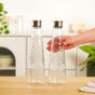 Glass Bottle With Stainless Steel Lid Set Of 2 750ml