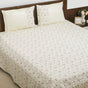 Pure Cotton King Size Bed Cover Off White