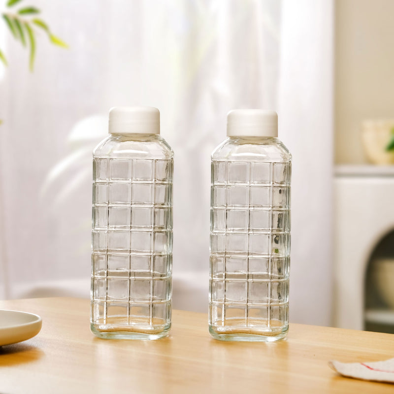 Everyday Transparent Glass Bottle Set Of 2 720ml