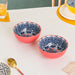 Mandala Ceramic Snack Bowl Pink 400ml Set Of 2 - Bowl,ceramic bowl, snack bowls, curry bowl, popcorn bowls | Bowls for dining table & home decor