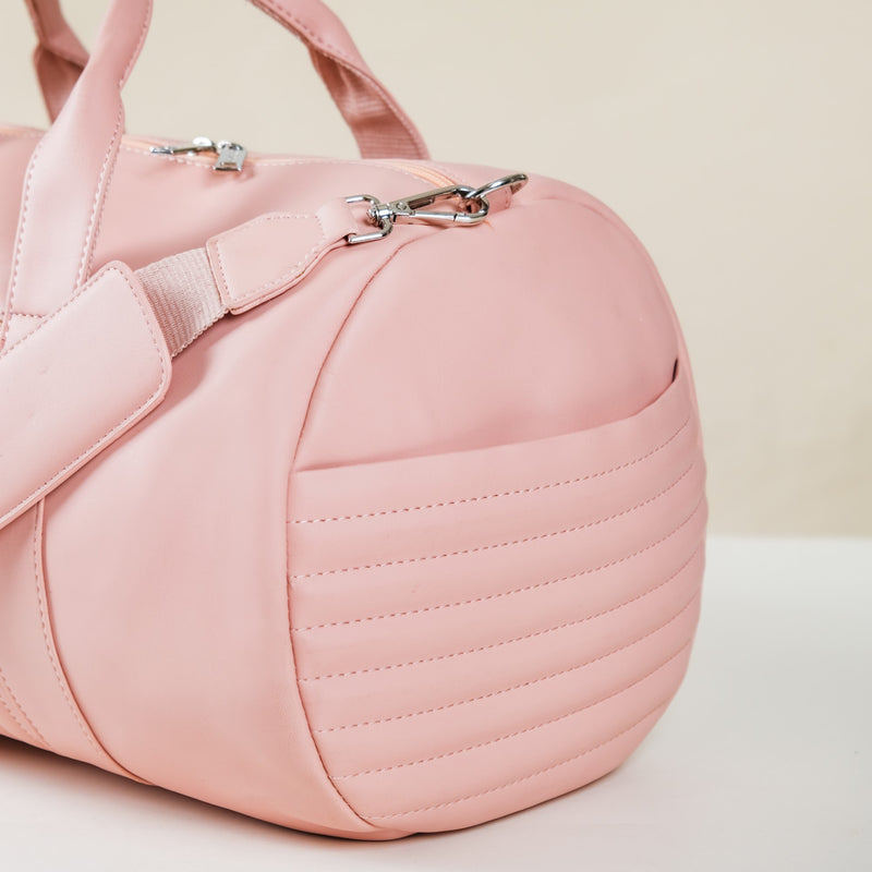 Large Travel Duffel Bag Pink 17x9 Inch