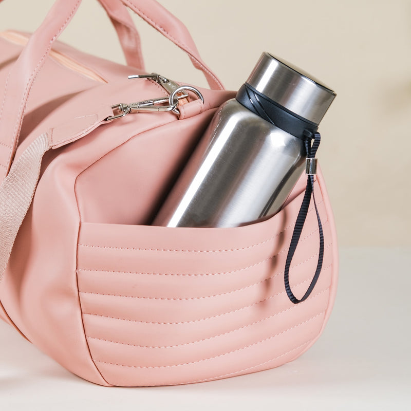 Large Travel Duffel Bag Pink 17x9 Inch