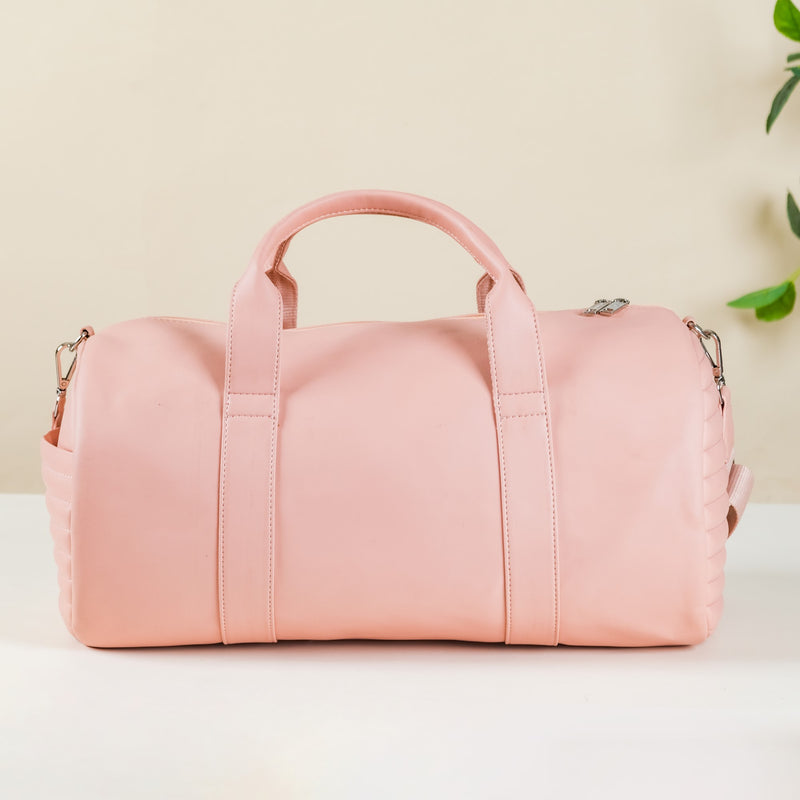 Large Travel Duffel Bag Pink 17x9 Inch