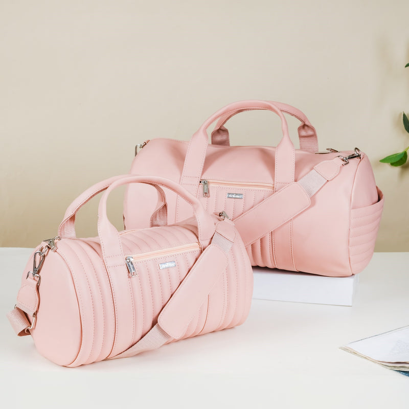 Travel Duffle Bag Pink Set Of 2