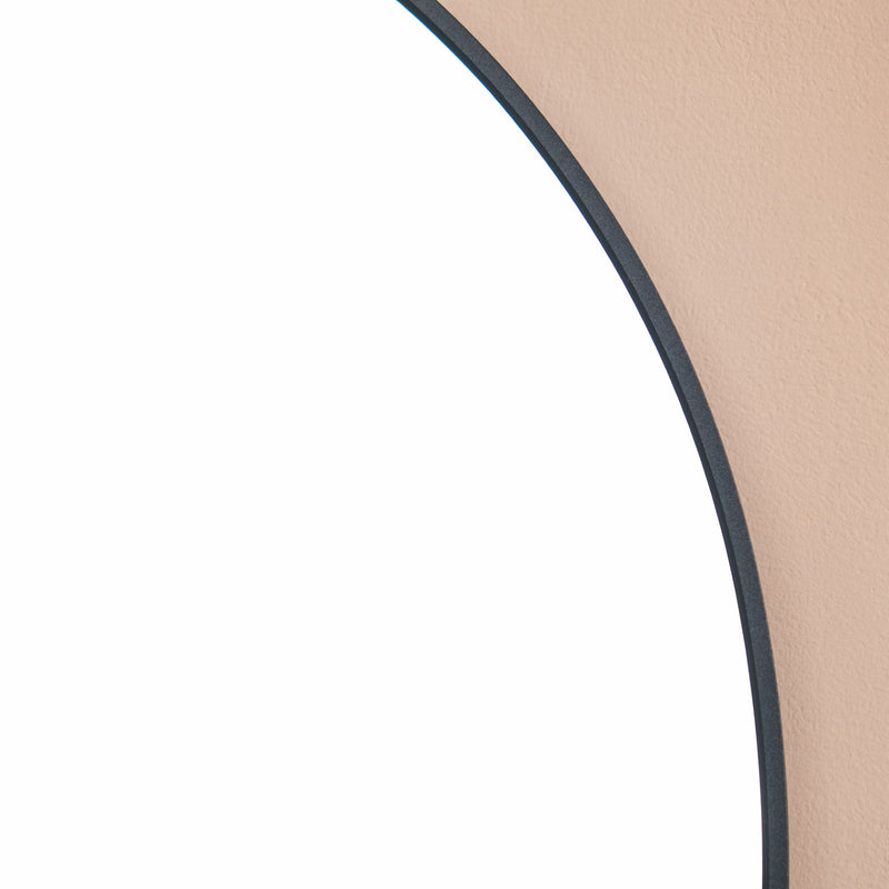 Oval Wall Mirror Black Small