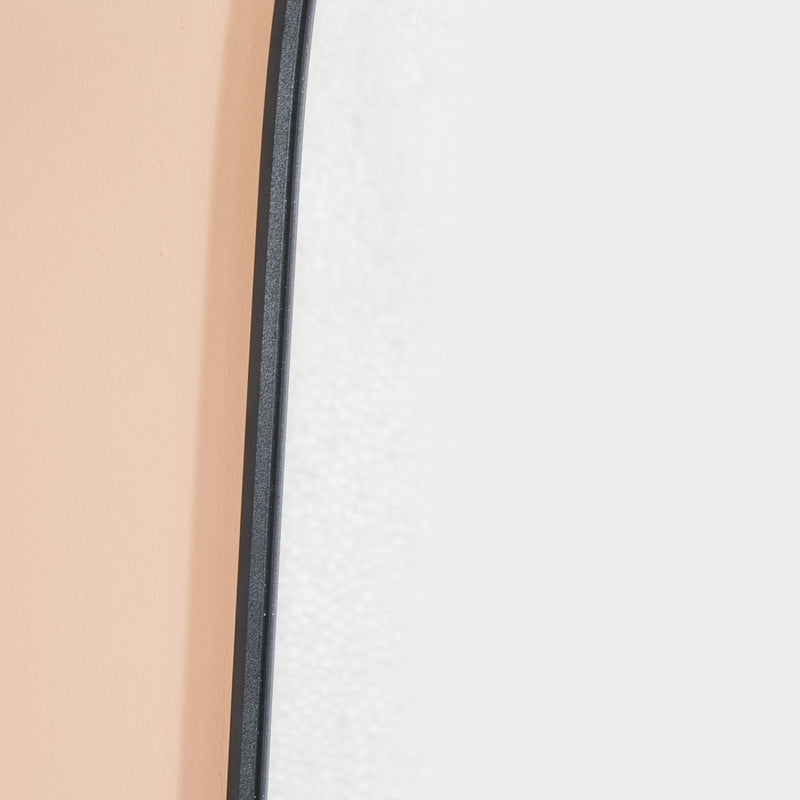 Oval Wall Mirror Black Small