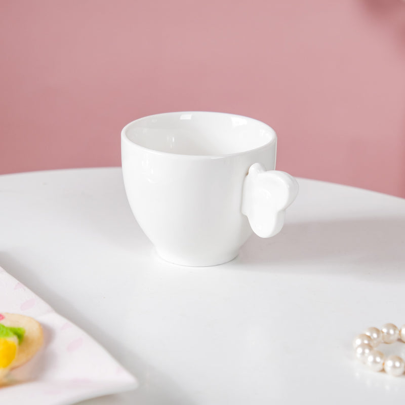 Riona Ceramic Butterfly Cup White- Tea cup, coffee cup, cup for tea | Cups and Mugs for Office Table & Home Decoration