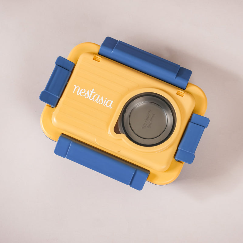 2-Grid Insulated Stainless Steel Bento Box Blue