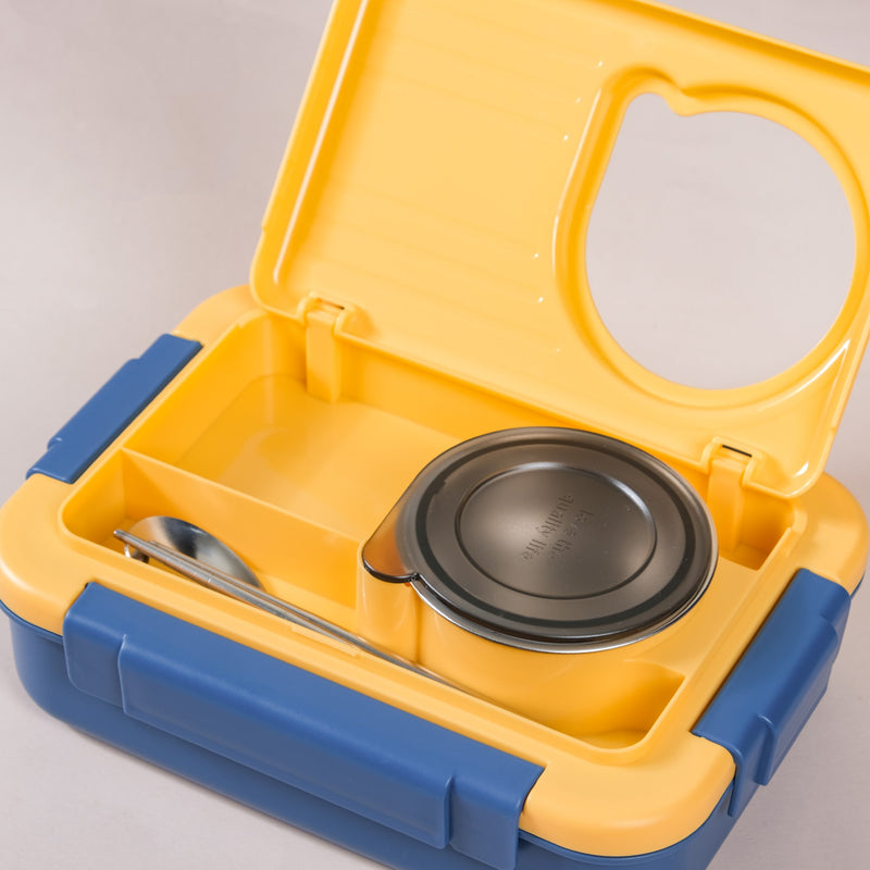 2-Grid Insulated Stainless Steel Bento Box Blue
