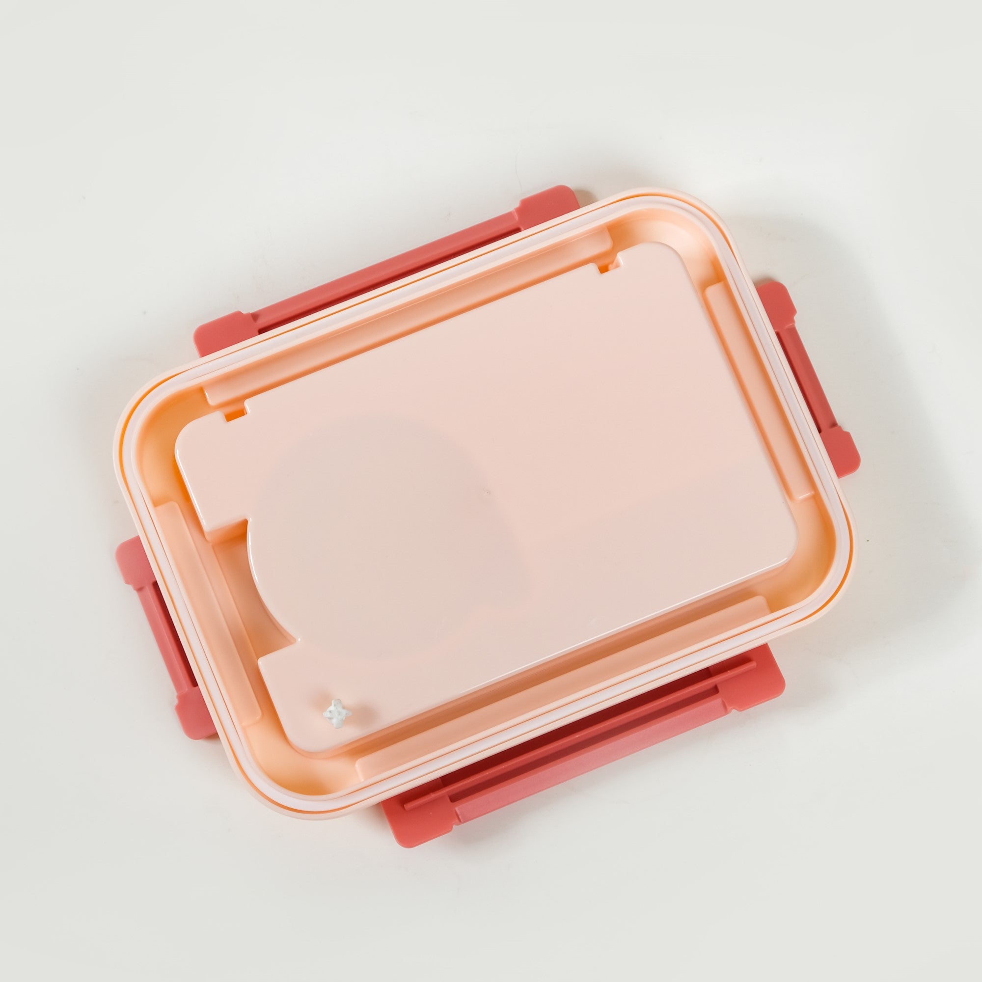 RELEA Rectangular Two Compartments Glass Lunch Box 1040ml Pink 