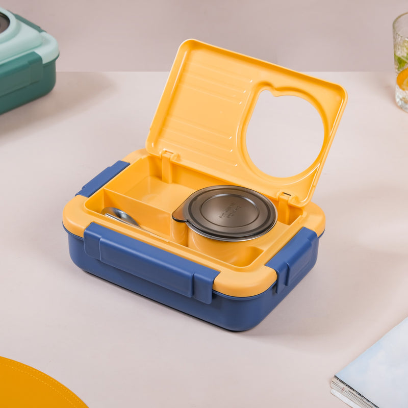 2-Grid Insulated Stainless Steel Bento Box Blue