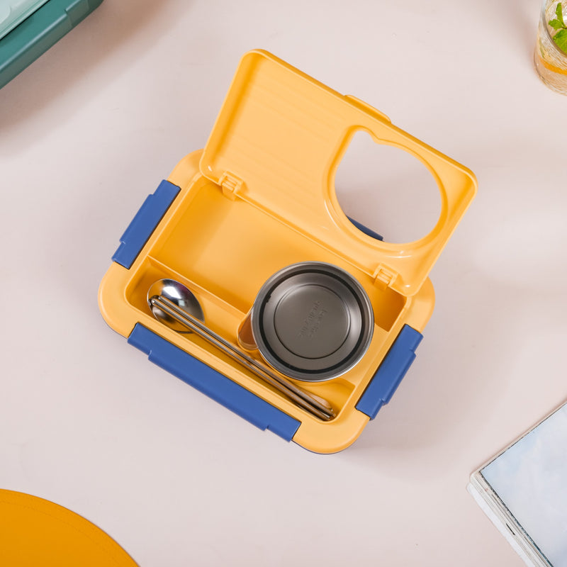 2-Grid Insulated Stainless Steel Bento Box Blue