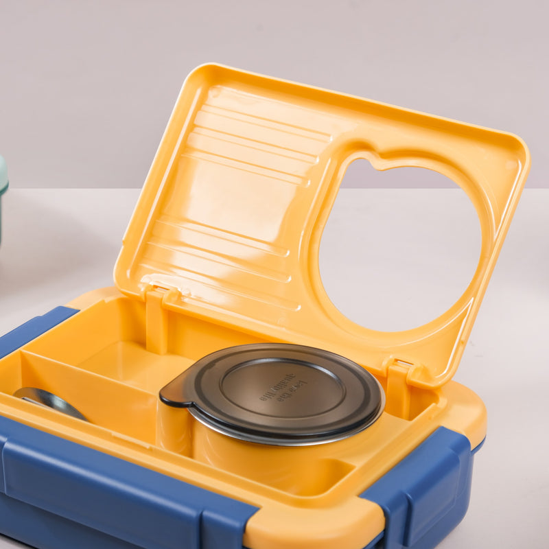 2-Grid Insulated Stainless Steel Bento Box Blue