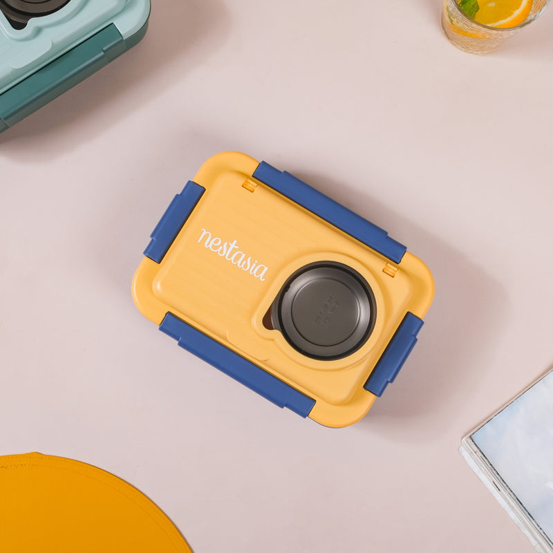 2-Grid Insulated Stainless Steel Bento Box Blue