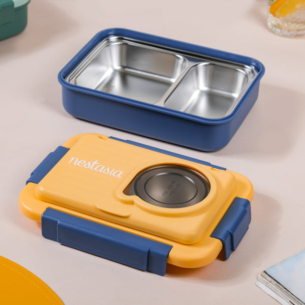 2-Grid Insulated Stainless Steel Bento Box Blue