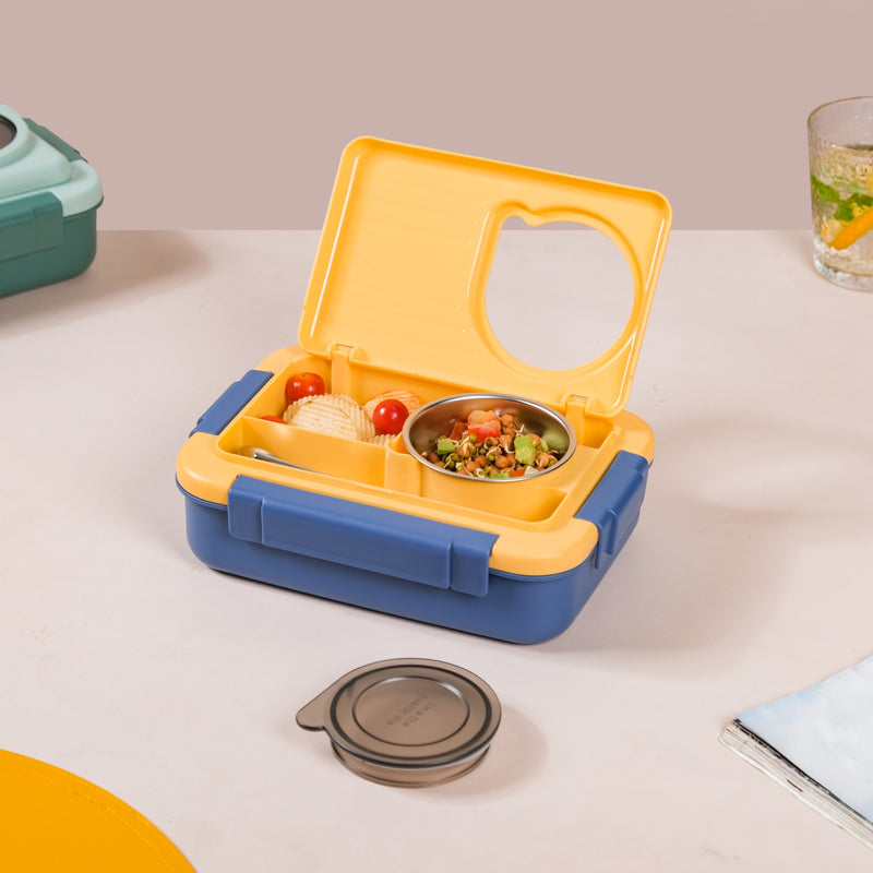 2-Grid Insulated Stainless Steel Bento Box Blue