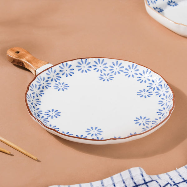 Floral Ceramic Pasta Plate - Ceramic platter, serving platter, fruit platter | Plates for dining table & home decor