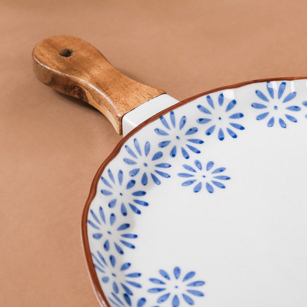 Floral Ceramic Pasta Plate - Ceramic platter, serving platter, fruit platter | Plates for dining table & home decor