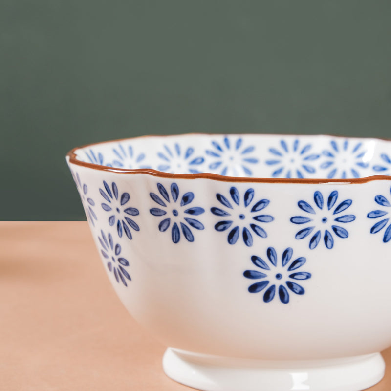 Daisy Bowl 800 ml - Bowl, ceramic bowl, serving bowls, noodle bowl, salad bowls, bowl for snacks, large serving bowl | Bowls for dining table & home decor