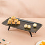 Aluminium Serving Tray Black 14x7 Inch