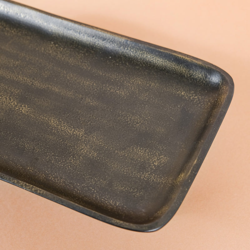 Aluminium Serving Tray Black 14x7 Inch
