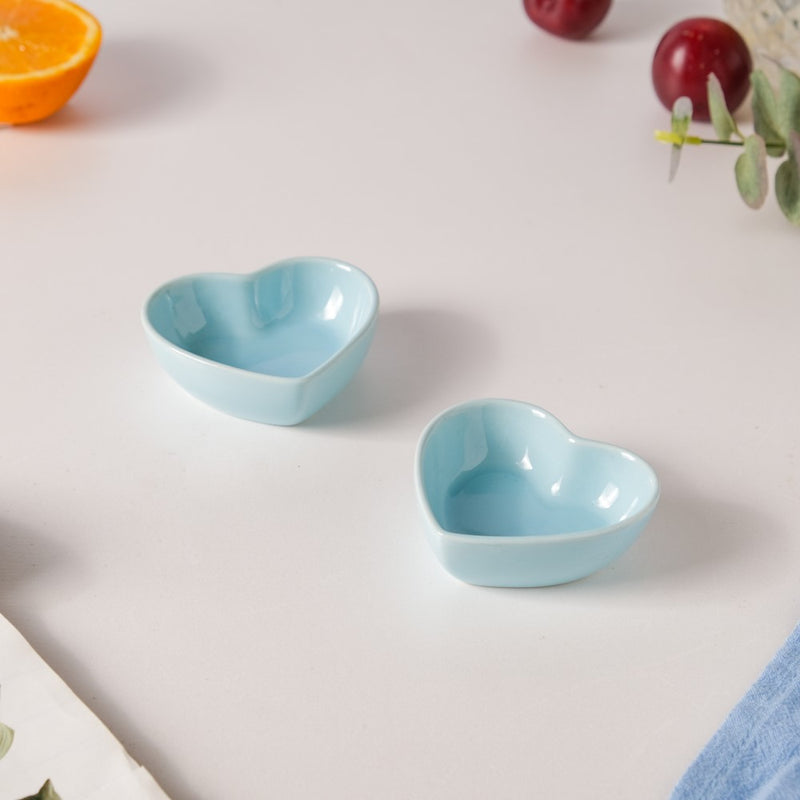 Heart Plate Set of 2 - Serving plate, small plate, snacks plates | Plates for dining table & home decor