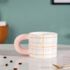 Artsy Ceramic Cup For Coffee Pink Set of 2 330ml- Mug for coffee, tea mug, cappuccino mug | Cups and Mugs for Coffee Table & Home Decor