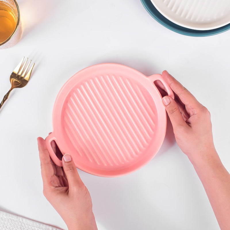 Pink Oven Plate Small