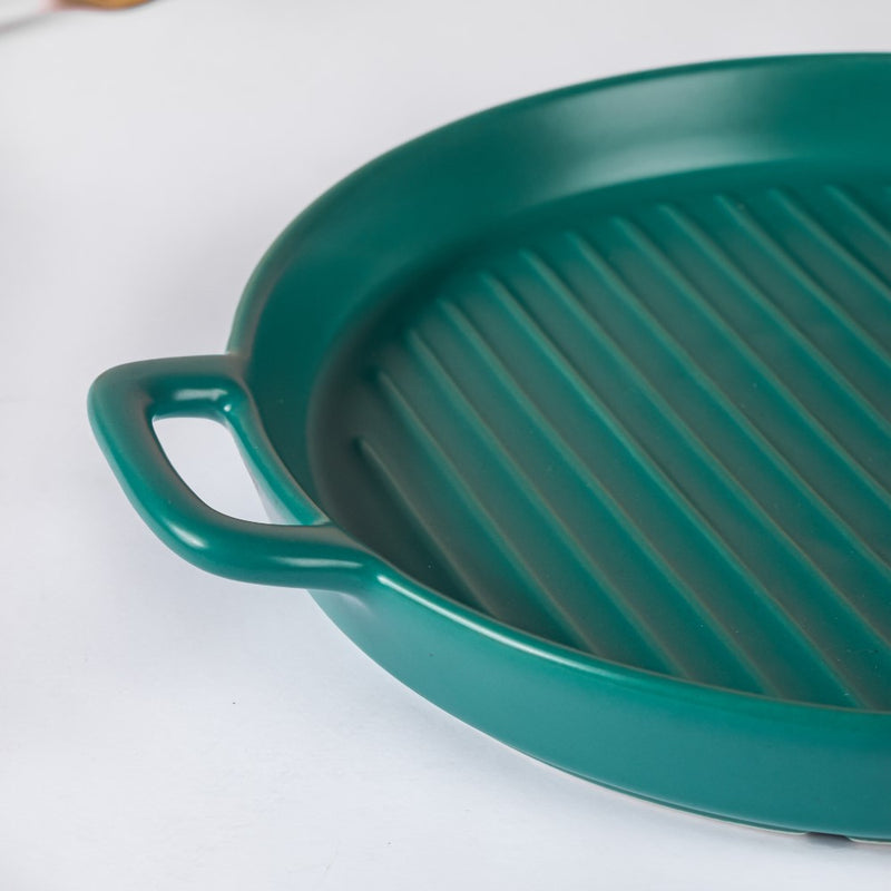 Green Oven Plate Large