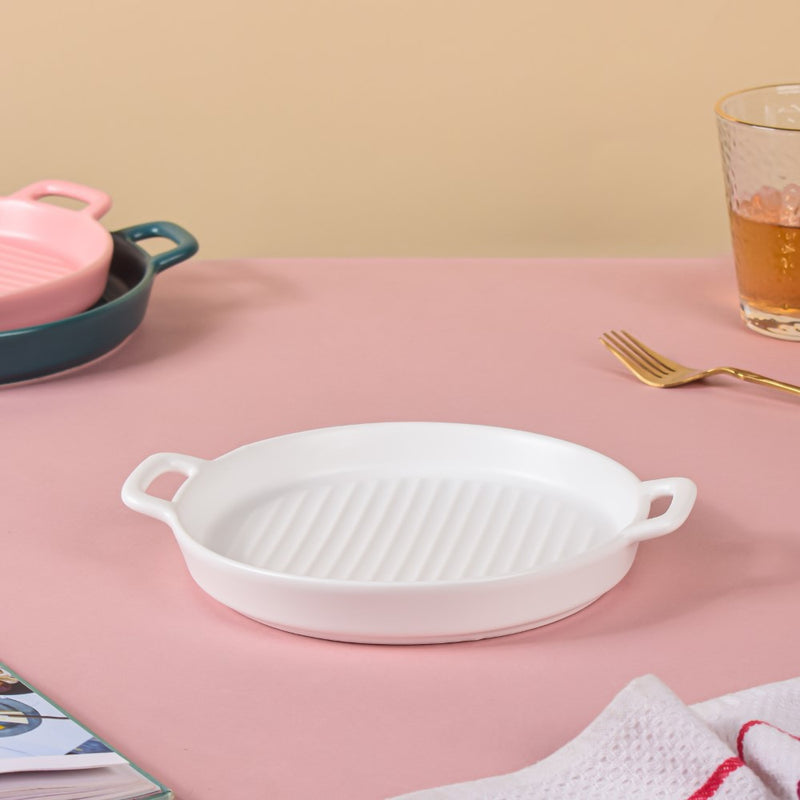 White Oven Plate Small