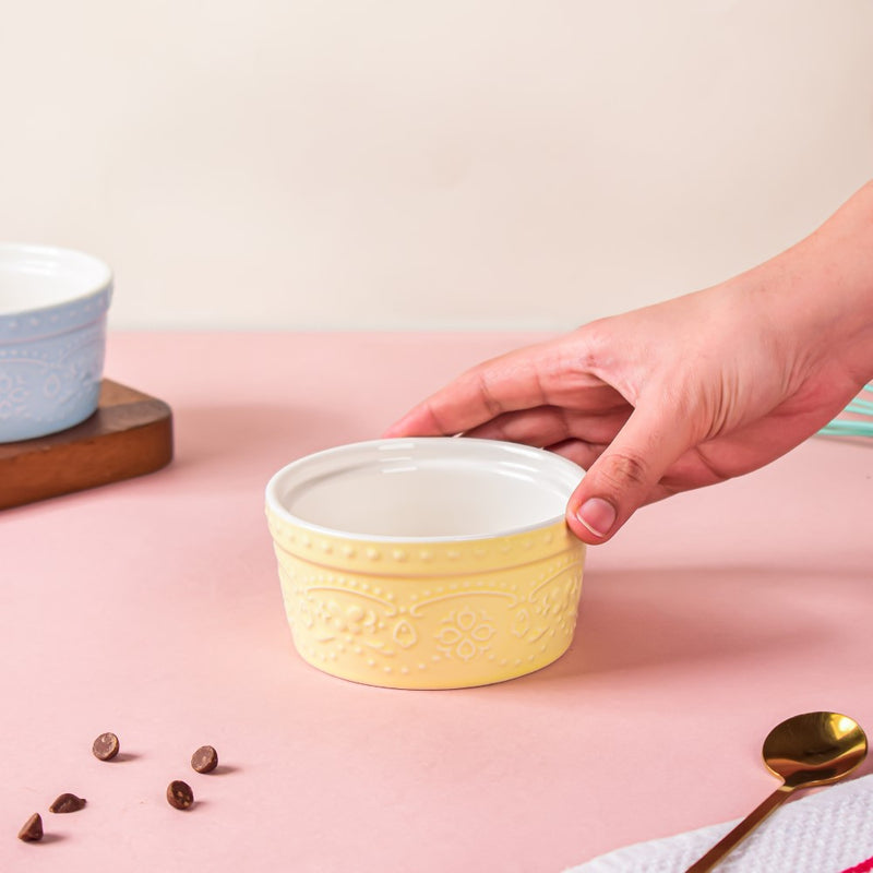Pastel Yellow Sonder Textured Pudding Bowl