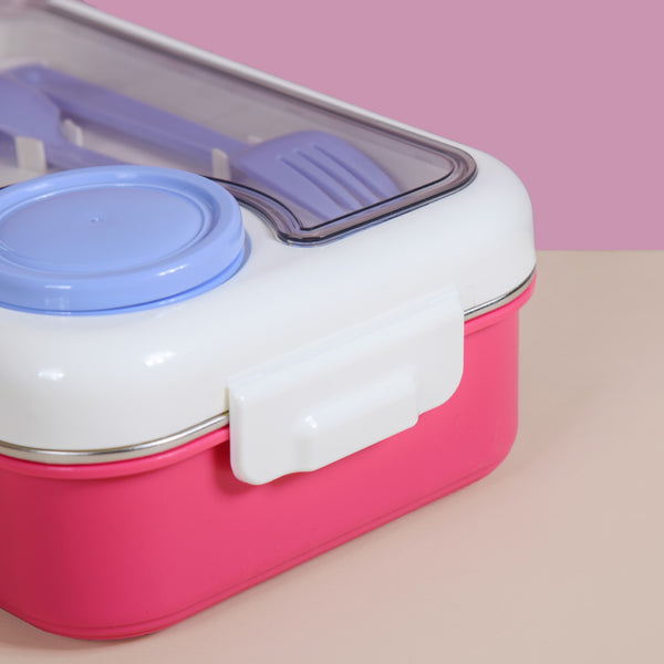 Heat Insulated Lunch Box For Kids Pink
