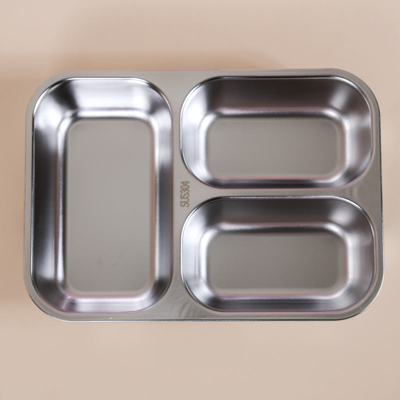 Stainless Steel Lunch Box With Compartment Blue