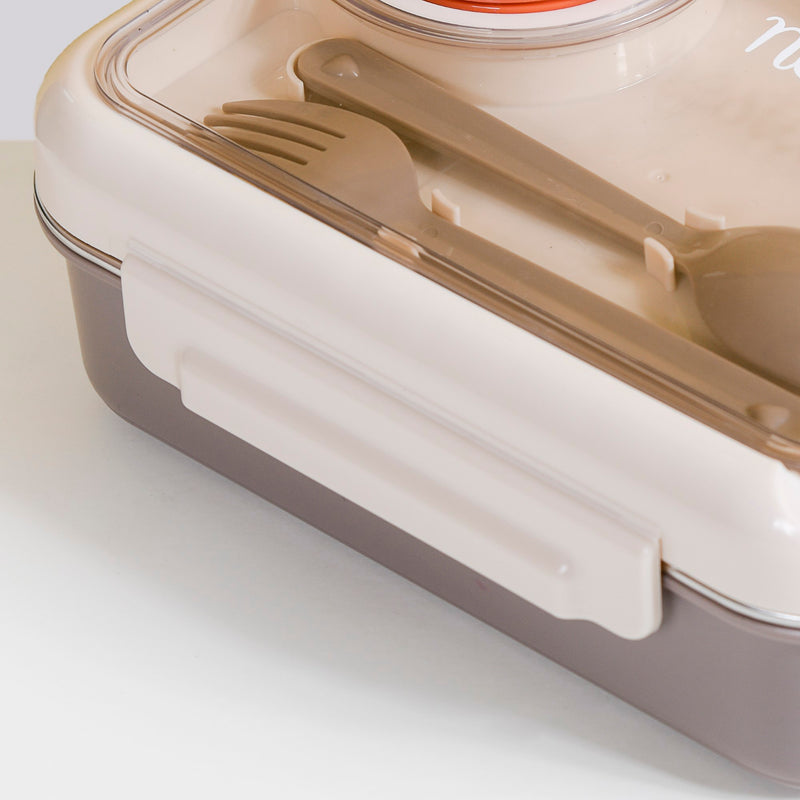 Leak-Proof Insulated Tiffin Box For Office Brown