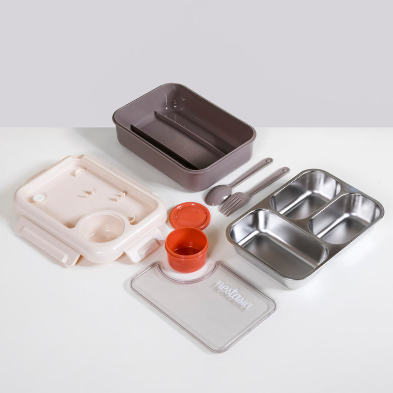 Leak-Proof Insulated Tiffin Box For Office Brown