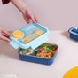 Stainless Steel Lunch Box With Compartment Blue