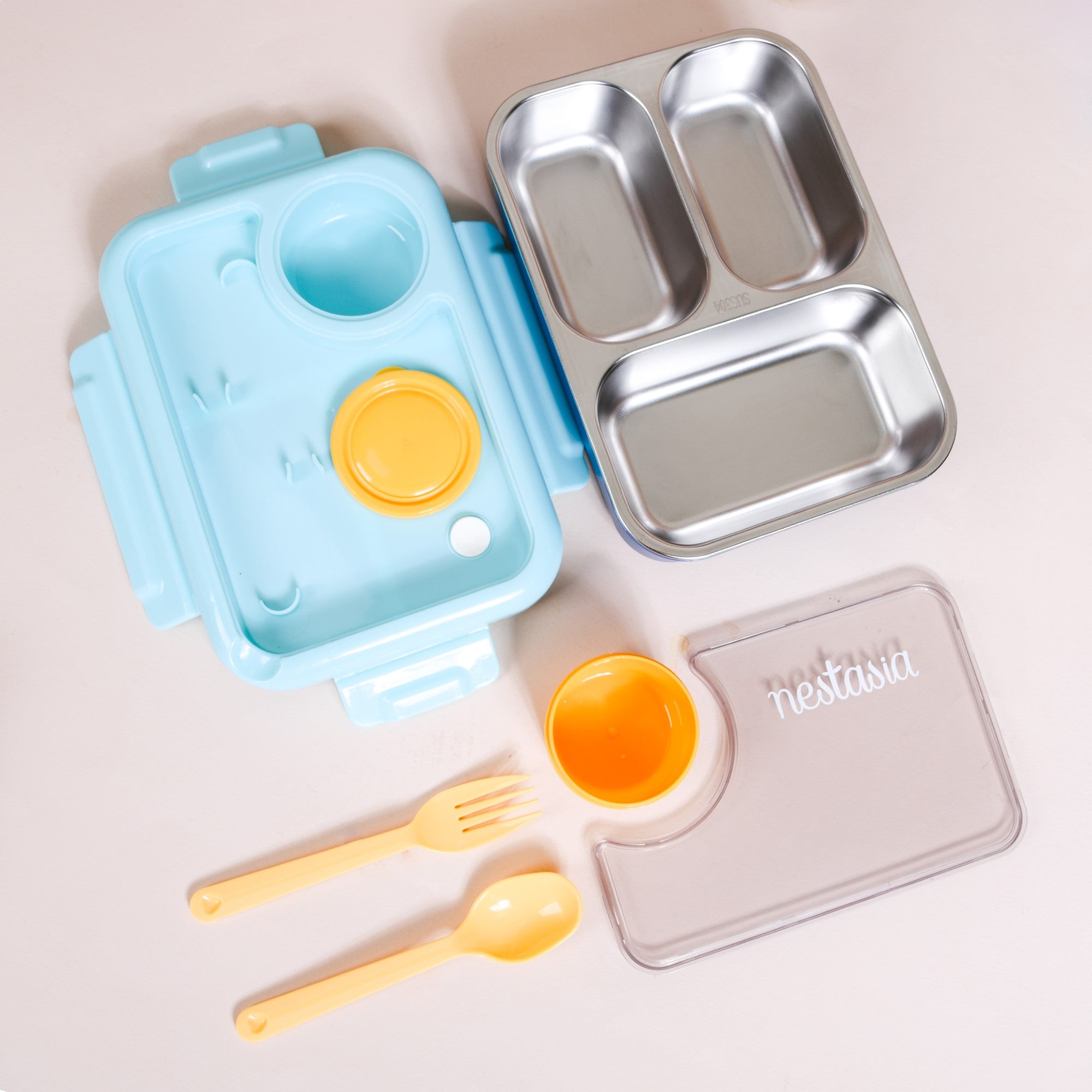 Black and Friday Deals 50% Off Clear Clear Lunch Box Kids,Bento Box Adult Lunch  Box,Lunch Containers for Adults/Kids/Toddler,1100ML-2 Compartment Bento  Lunch Box,Built-In Reusable Spoon & 