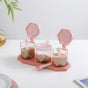 Spice Containers With Spoons Set Of 3 Pink