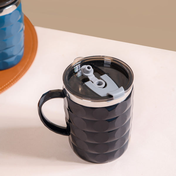 Stainless Steel Insulated Coffee Mug Black 400ml