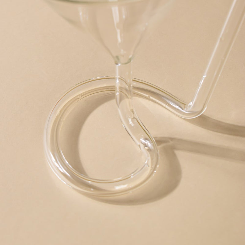 Spiral Cocktail Glass With Straw