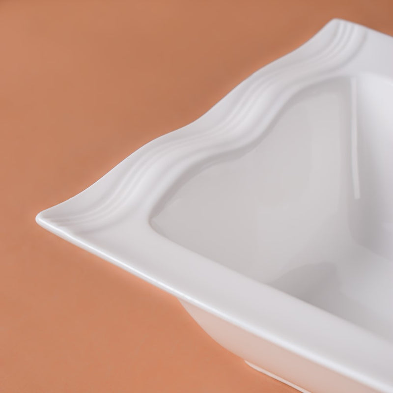 Riona Square Ceramic Salad Bowl White 200 ml - Bowl,ceramic bowl, snack bowls, curry bowl, popcorn bowls | Bowls for dining table & home decor