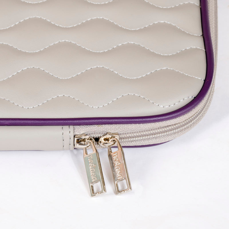 Soft Vegan Leather Laptop Sleeve Grey