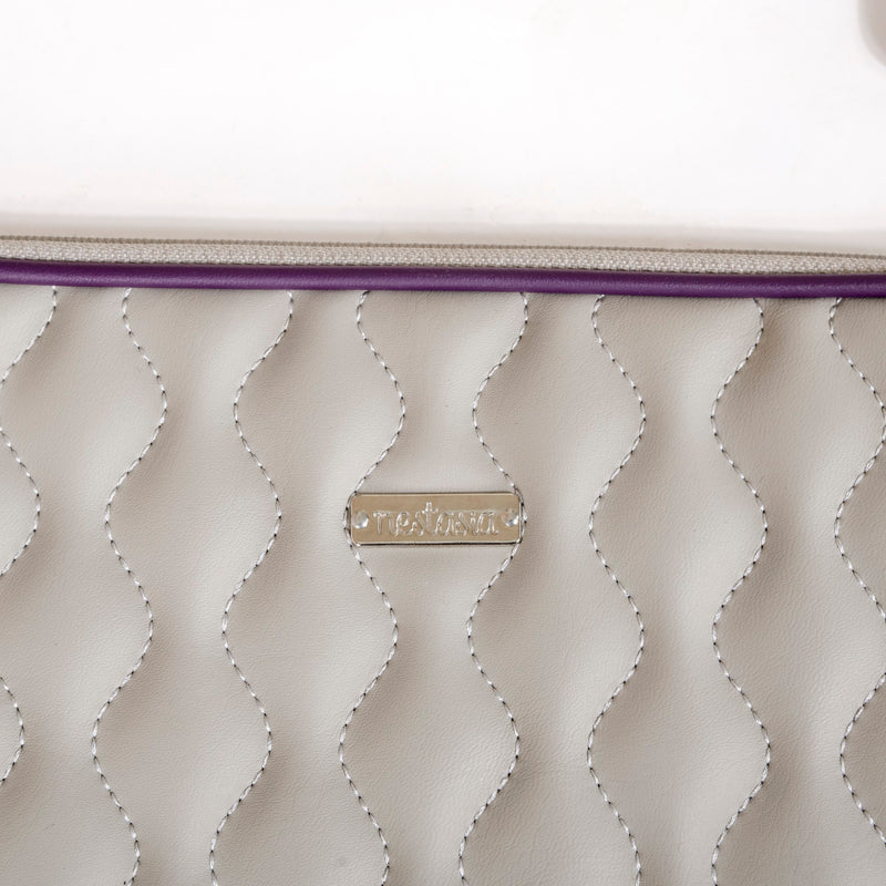 Soft Vegan Leather Laptop Sleeve Grey