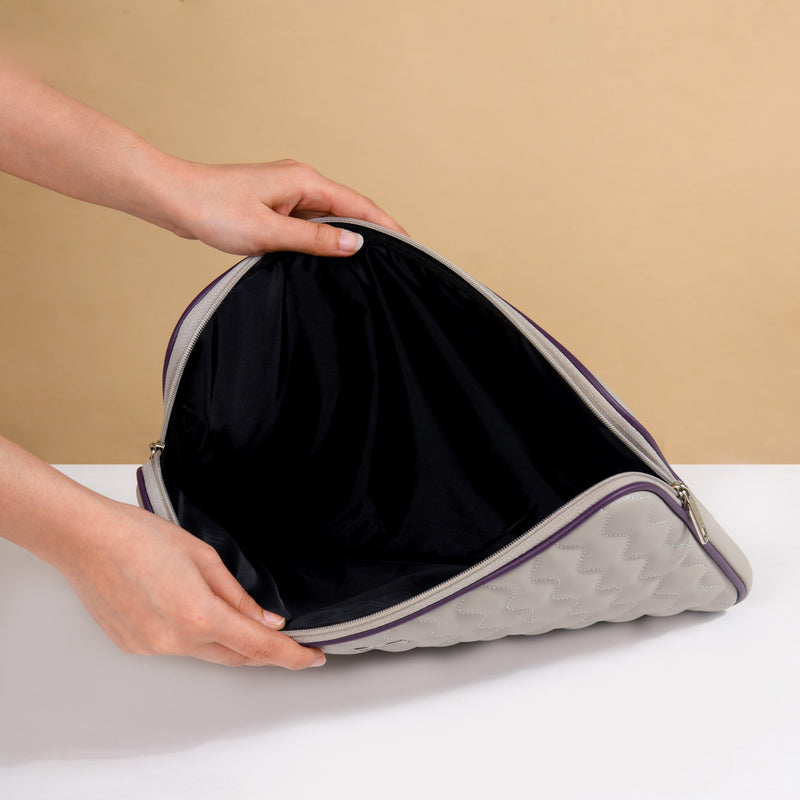 Soft Vegan Leather Laptop Sleeve Grey